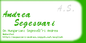 andrea segesvari business card